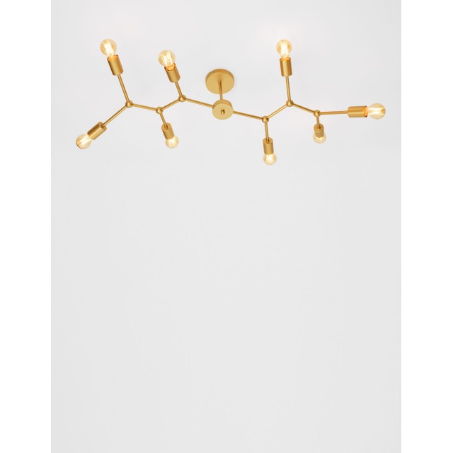 Brass Metal LED LED E27 8x12 Watt 230 Volt IP20 Bulb Excluded L: 98 H: 35 cm 9404078