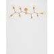 Brass Metal LED LED E27 8x12 Watt 230 Volt IP20 Bulb Excluded L: 98 H: 35 cm 9404078