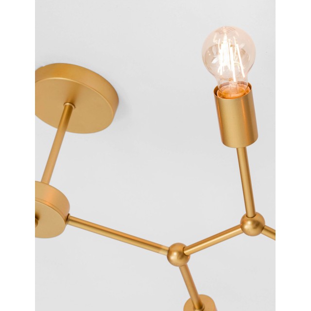 Brass Metal LED LED E27 8x12 Watt 230 Volt IP20 Bulb Excluded L: 98 H: 35 cm 9404078