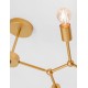 Brass Metal LED LED E27 8x12 Watt 230 Volt IP20 Bulb Excluded L: 98 H: 35 cm 9404078