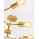 Brass Metal LED LED E27 8x12 Watt 230 Volt IP20 Bulb Excluded L: 98 H: 35 cm 9404078