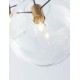 Clear Glass & Gold Metal Black PVC Wire LED LED E27 3x12 Watt 230 Volt IP20 Bulb Excluded D: 42.5 H1: 59 H2: 170 cm 9416933