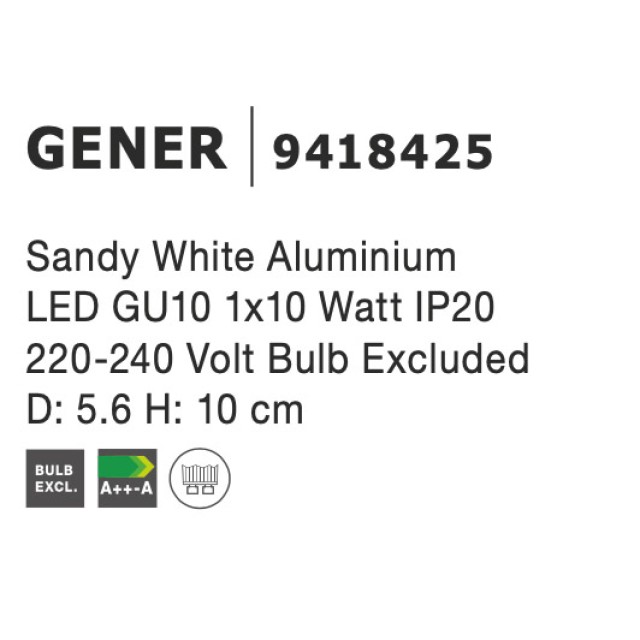 ΣΠΟΤ ΕΞΩΤΕΡΙΚΑ NOVA LUCE GENER 9418425