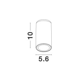 Sandy Black Aluminium LED GU10 1x10 Watt IP20 220-240 Volt Bulb Excluded D: 5.6 H: 10 cm