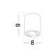 Sandy Black Aluminium LED GU10 1x10 Watt IP20 220-240 Volt Bulb Excluded D: 8 H: 9 cm