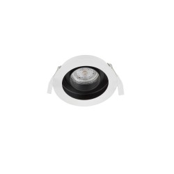 Sandy Black & White Aluminium LED GU10 1x10 Watt IP20 220-240 Volt Bulb Excluded D: 10 H: 3.8 cm 10 Cut Out: 9.5 cm