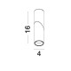 Sandy black Aluminium LED 6 Watt 230 Volt UGR80 Beam Angle D: 4 H: 16 cm