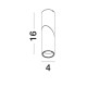 Sandy White Aluminium LED 6 Watt 230 Volt UGR80 Beam Angle  D: 4 H: 16 cm
