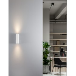 Sandy White Aluminium LED GU10 2x10 IP20 220-240 Volt Bulb Excluded D: 5.6 W: 8 H: 18 cm 9450881
