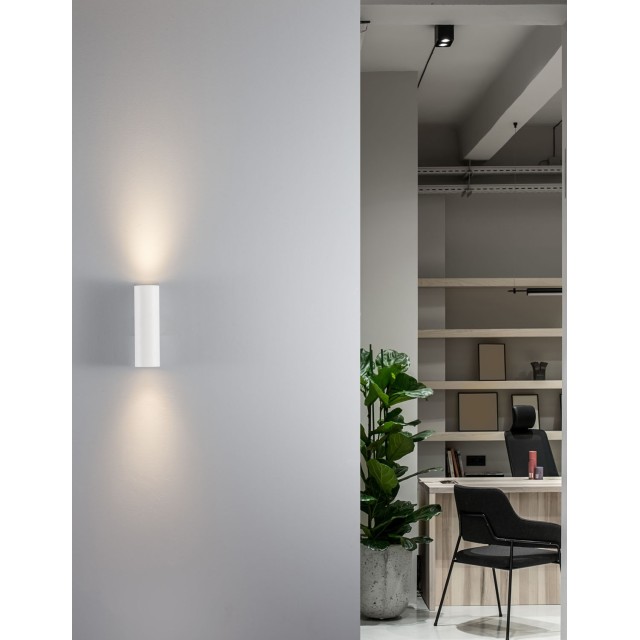 Sandy White Aluminium LED GU10 2x10 IP20 220-240 Volt Bulb Excluded D: 5.6 W: 8 H: 18 cm 9450881