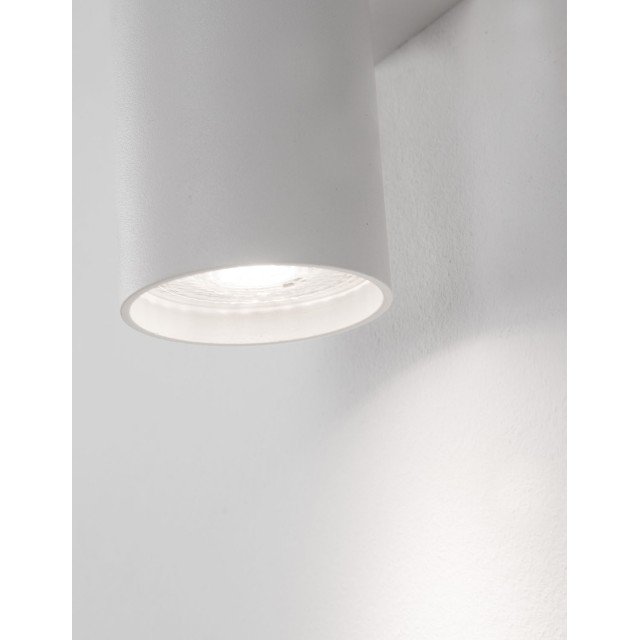 Sandy White Aluminium LED GU10 2x10 IP20 220-240 Volt Bulb Excluded D: 5.6 W: 8 H: 18 cm 9450881