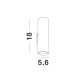 Sandy Black Aluminium LED GU10 2x10 IP20 220-240 Volt Bulb Excluded D: 5.6 W: 8 H: 18 cm 9450882
