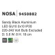Sandy Black Aluminium LED GU10 2x10 IP20 220-240 Volt Bulb Excluded D: 5.6 W: 8 H: 18 cm 9450882
