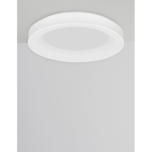 Sandy White Aluminium & Acrylic LED 50 Watt 230 Volt 3250Lm 3000 - 4000K IP20 D: 60 H: 9 cm 9453041