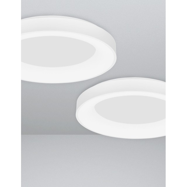 Sandy White Aluminium & Acrylic LED 50 Watt 230 Volt 3250Lm 3000 - 4000K IP20 D: 60 H: 9 cm 9453041