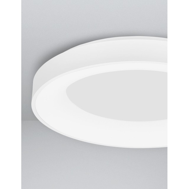 Sandy White Aluminium & Acrylic LED 50 Watt 230 Volt 3250Lm 3000 - 4000K IP20 D: 60 H: 9 cm 9453041