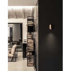 Σποτ Τοίχου Οροφής GU10 INUS μαύρο με χρυσό Nova Luce