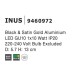 Σποτ Τοίχου Οροφής GU10 INUS μαύρο με χρυσό Nova Luce