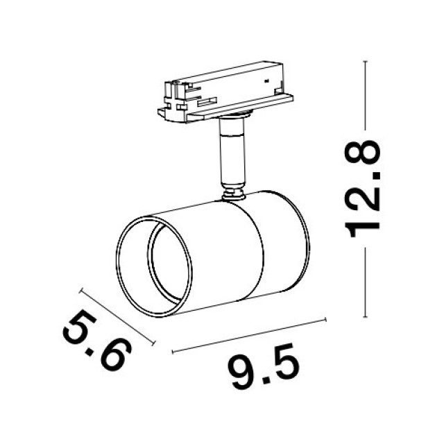 Sandy Black & Gold Aluminium LED GU10 1x10 Watt Adaptor 4 Wires 230 Volt IP20 Bulb Excluded D: 5.6 W: 9.5 H: 12.8 cm