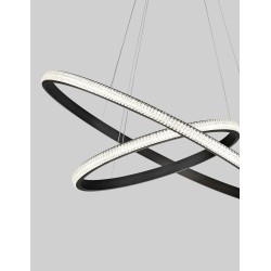 Dimmable Sandy Black Aluminium & Acrylic LED 45 Watt 230 Volt 2737Lm 3000 IP20 D1: 67 D2: 47.5 H: 120 cm 9481092