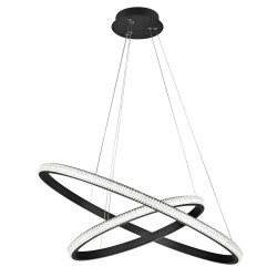 Dimmable Sandy Black Aluminium & Acrylic LED 45 Watt 230 Volt 2737Lm 3000 IP20 D1: 67 D2: 47.5 H: 120 cm 9481092
