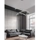 Dimmable Sandy Black Aluminium & Acrylic LED 62 Watt 230 Volt 3586Lm 3000 IP20 D1: 78 D2: 60 D3: 41.5 H: 120 cm 9481093