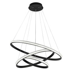 Dimmable Sandy Black Aluminium & Acrylic LED 62 Watt 230 Volt 3586Lm 3000 IP20 D1: 78 D2: 60 D3: 41.5 H: 120 cm 9481093