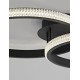 Sandy Black Aluminium & Acrylic LED 28 Watt 230 Volt 1681Lm 3000 IP20 L: 62.5 W: 41.5 H: 17 cm 9481094