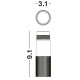 Sandy Black Aluminium 12 Watt 48 Volt 250mA 786 Lm D: 3.1 W: 9.1 3000K IP20 Driver Included