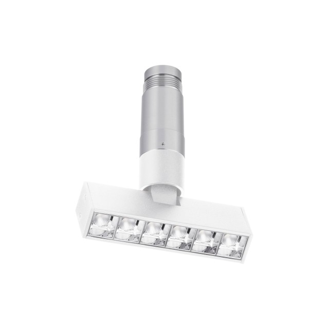 Sandy White Aluminium 6 Watt 48 Volt 150mA 443 Lm L: 13.6 W: 2.3 H: 13.5 3000K IP20 Adjustable Driver Included