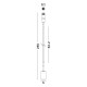 Sandy White Aluminium 12 Watt 48 Volt 300mA 516 Lm D: 6 H: 250 3000K IP20 Driver Included