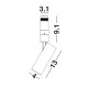 Sandy White Aluminium 8 Watt 48 Volt 200mA 508 Lm D: 4 H: 13 3000K IP20 Adjustable Driver Included