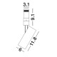 Sandy White Aluminium 15 Watt 48 Volt 400mA 1180 Lm D: 6 H: 11,8 3000K IP20 Adjustable Driver Included