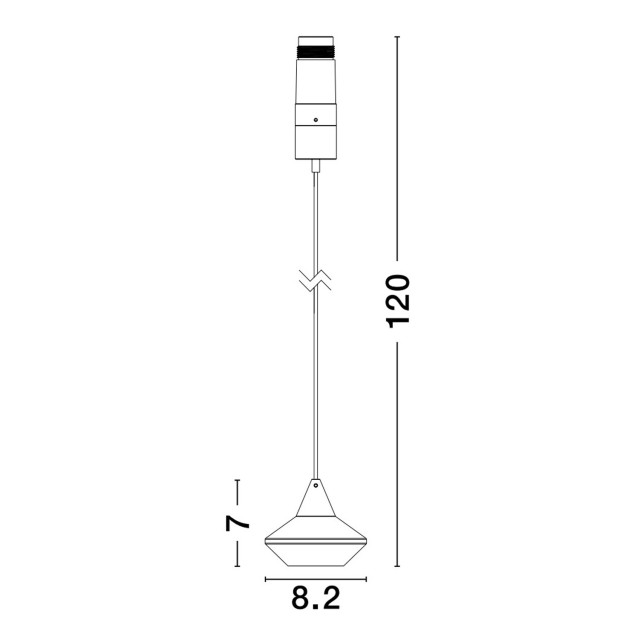 Black & Gold Aluminium 8 Watt  Volt 150mA 520 Lm Cree Led Chip D: 8.2 W: 7 cm 2700K IP20 Driver Included