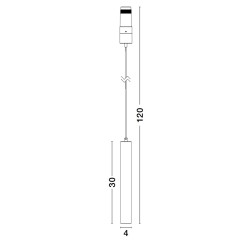 Sandy White Aluminium 9 Watt  Volt 250mA 745 Lm D: 4 L: 30 cm 2700K IP20 Driver Included