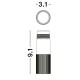 Sandy Black Aluminium 12 Watt 48 Volt 250mA 786 Lm D: 3.1 W: 9.1 3000K IP20 DALI Dimmable Driver Included