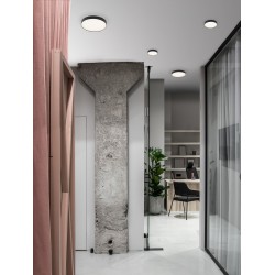 Sandy Black Aluminium 12 Watt 48 Volt 250mA 713 Lm D: 10 W: 10.8 3000K IP20 DALI Dimmable Driver Included