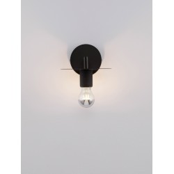 Black Metal LED E27 1x12 Watt 230 Volt IP20 Bulb Excluded D: 12 W: 21 H: 15.5 cm