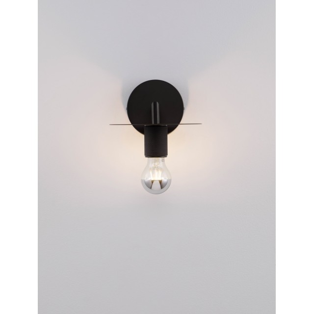 Black Metal LED E27 1x12 Watt 230 Volt IP20 Bulb Excluded D: 12 W: 21 H: 15.5 cm