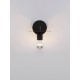 Black Metal LED E27 1x12 Watt 230 Volt IP20 Bulb Excluded D: 12 W: 21 H: 15.5 cm