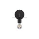Black Metal LED E27 1x12 Watt 230 Volt IP20 Bulb Excluded D: 12 W: 21 H: 15.5 cm