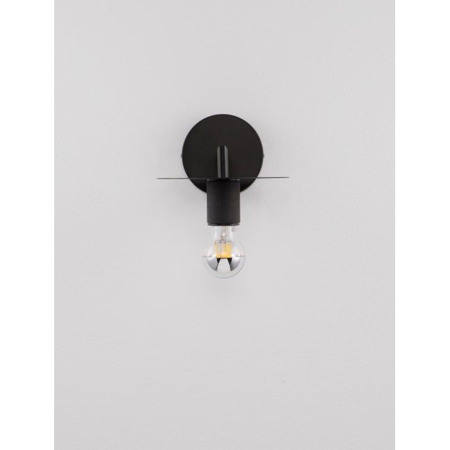 Black Metal LED E27 1x12 Watt 230 Volt IP20 Bulb Excluded D: 12 W: 21 H: 15.5 cm