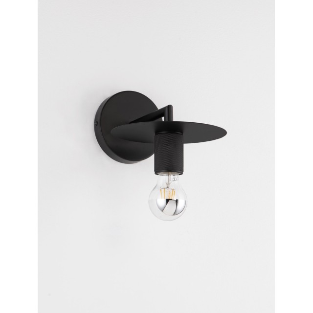 Black Metal LED E27 1x12 Watt 230 Volt IP20 Bulb Excluded D: 12 W: 21 H: 15.5 cm