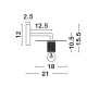 Black Metal LED E27 1x12 Watt 230 Volt IP20 Bulb Excluded D: 12 W: 21 H: 15.5 cm