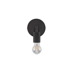 Black Metal LED E27 1x12 Watt 230 Volt IP20 Bulb Excluded D: 12 W: 12 H: 15.5 cm