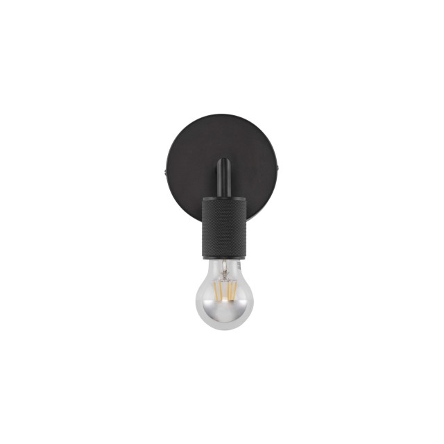 Black Metal LED E27 1x12 Watt 230 Volt IP20 Bulb Excluded D: 12 W: 12 H: 15.5 cm