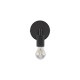 Black Metal LED E27 1x12 Watt 230 Volt IP20 Bulb Excluded D: 12 W: 12 H: 15.5 cm