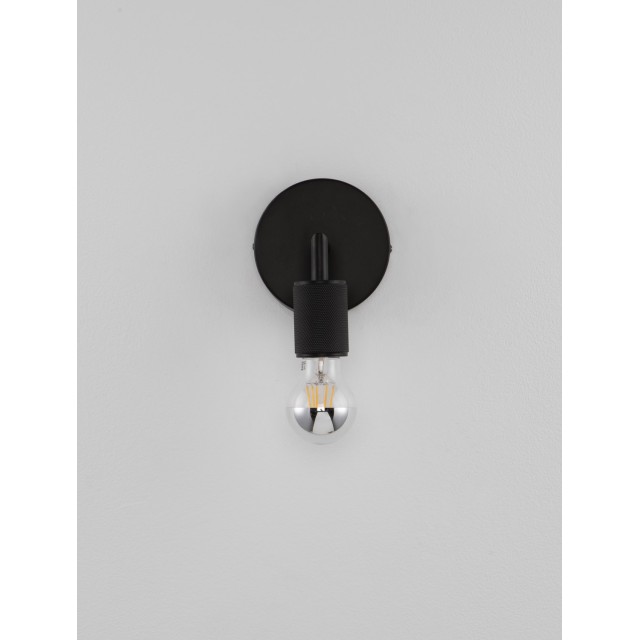 Black Metal LED E27 1x12 Watt 230 Volt IP20 Bulb Excluded D: 12 W: 12 H: 15.5 cm