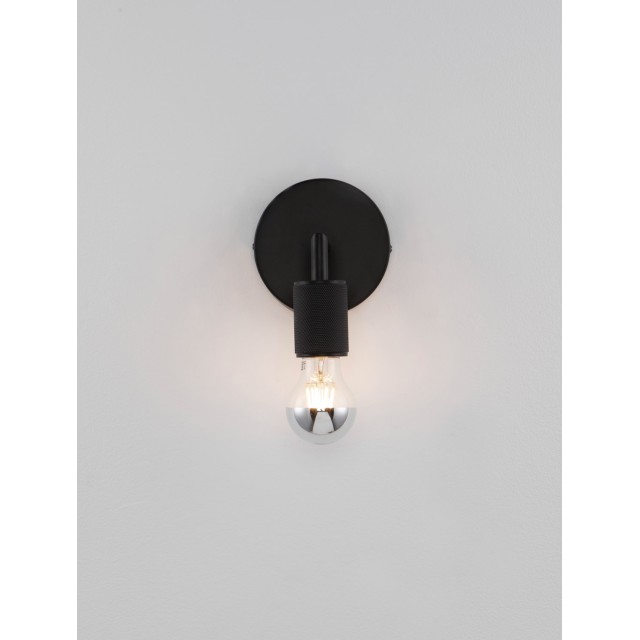 Black Metal LED E27 1x12 Watt 230 Volt IP20 Bulb Excluded D: 12 W: 12 H: 15.5 cm