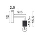 Black Metal LED E27 1x12 Watt 230 Volt IP20 Bulb Excluded D: 12 W: 12 H: 15.5 cm